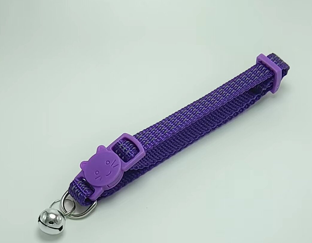 Pei Chong Beibei nuevo producto seda reflectante color hebilla de gato collar de gato reflectante hebilla de seguridad ajustable correas al por mayor