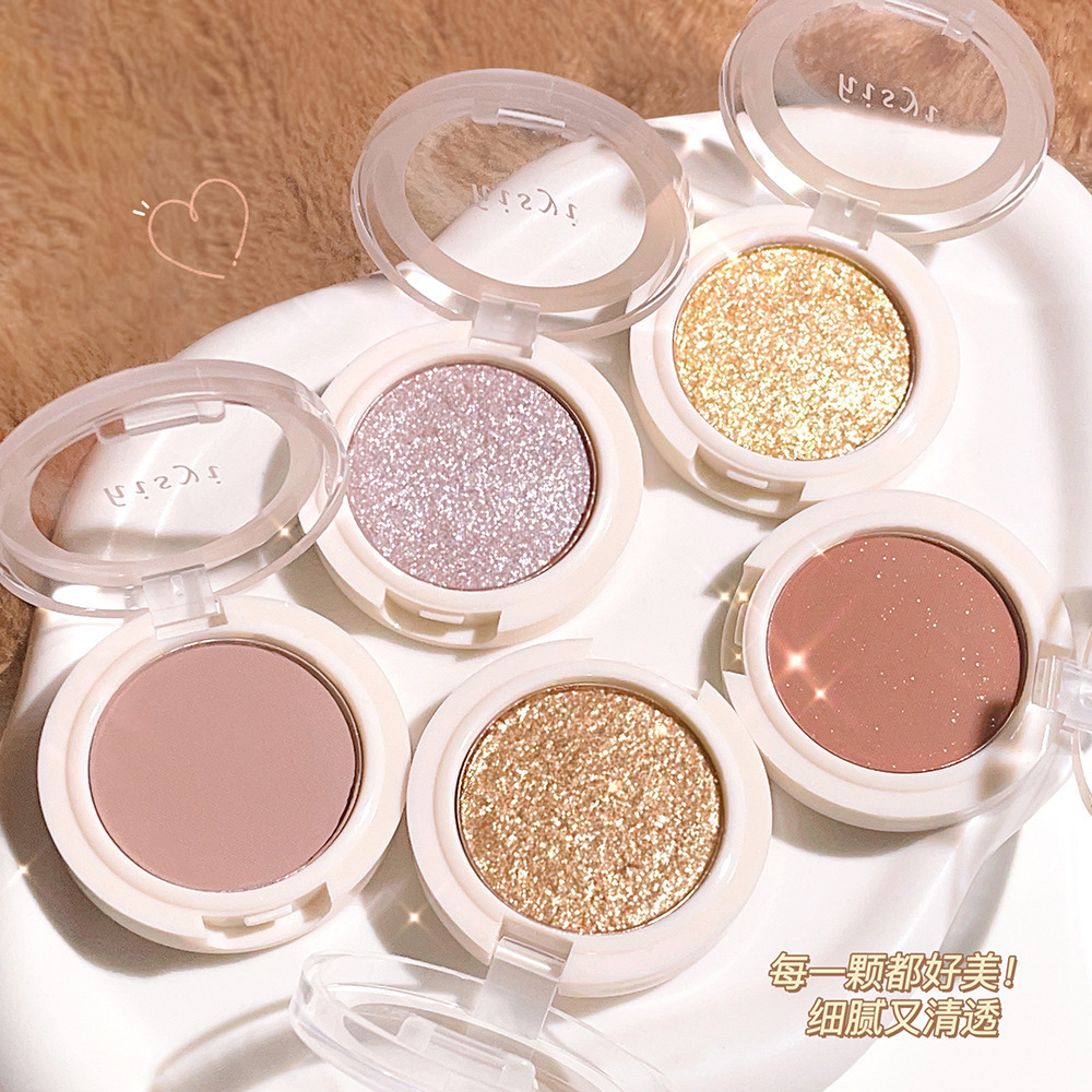 La sombra de ojos monocromática de HISYI ilumina naturalmente la paleta de sombras de ojos de rubor monocromático nacarado mate para estudiantes