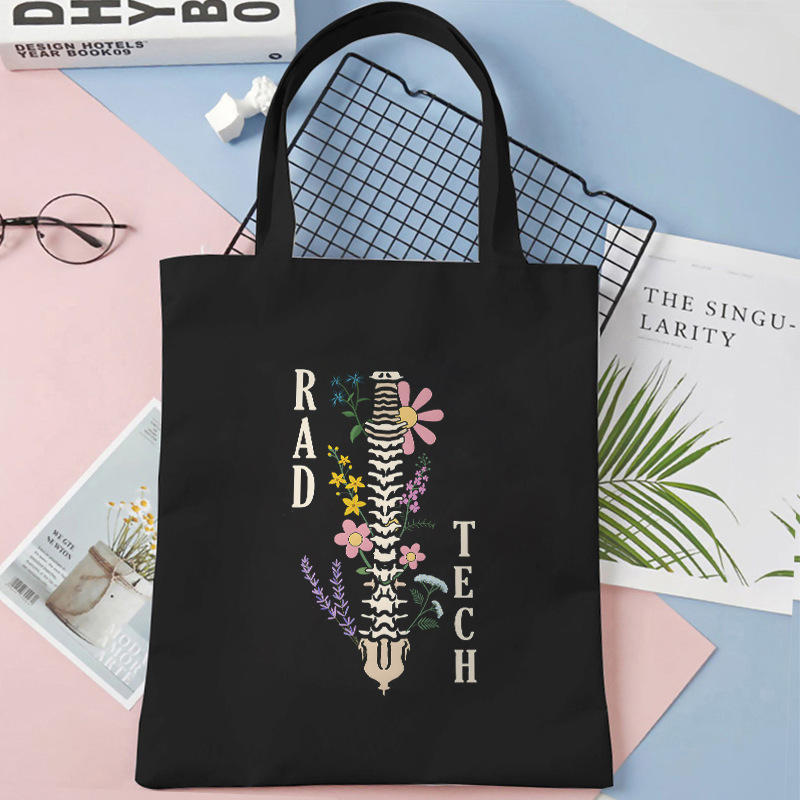 Halloween calavera impresa bolsa de lienzo 35 * 40 bolsa de gran capacidad para comprar bolsas de mano venta caliente transfronteriza 0902 - 8