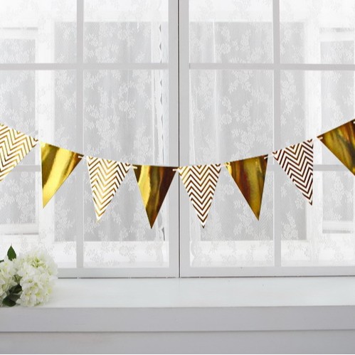 Nordic ins patrón de onda bronceado banderín suministros de fiesta de cumpleaños decoración de papel bandera banderín