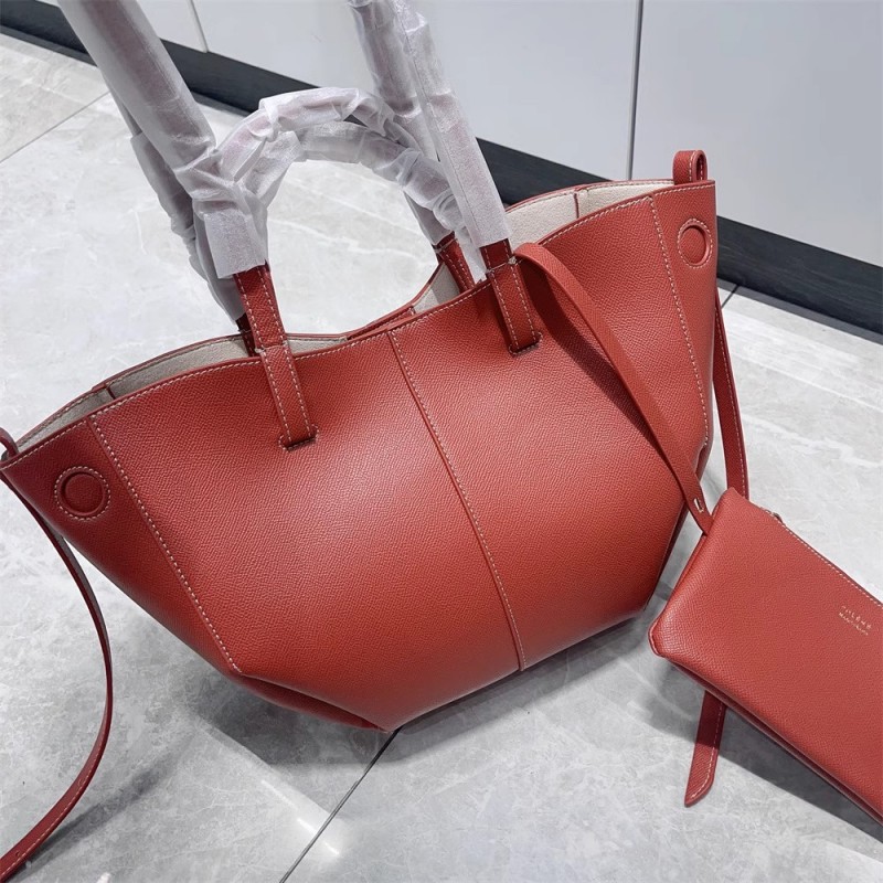 Bolso de cubo de cuero de vaca cyme bolso tote bolso de cercanías de gran capacidad