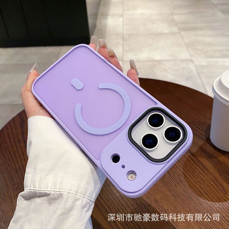 适用iPhone17promax肤感磨砂磁吸手机壳苹果16大孔全包防摔PC套15|undefined