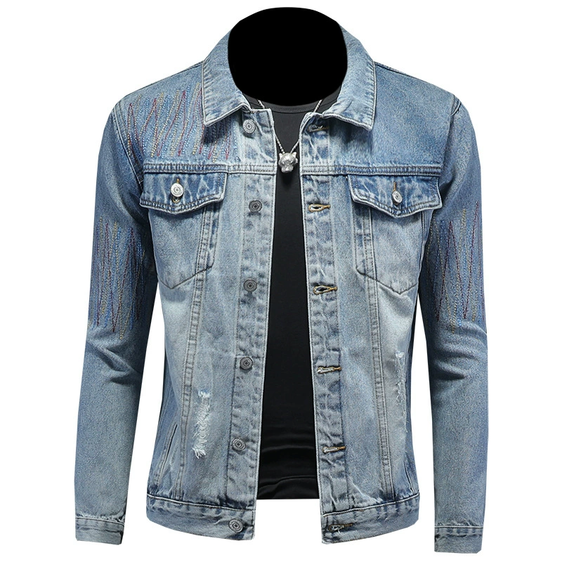 Spring denim jacket for leisure, European style