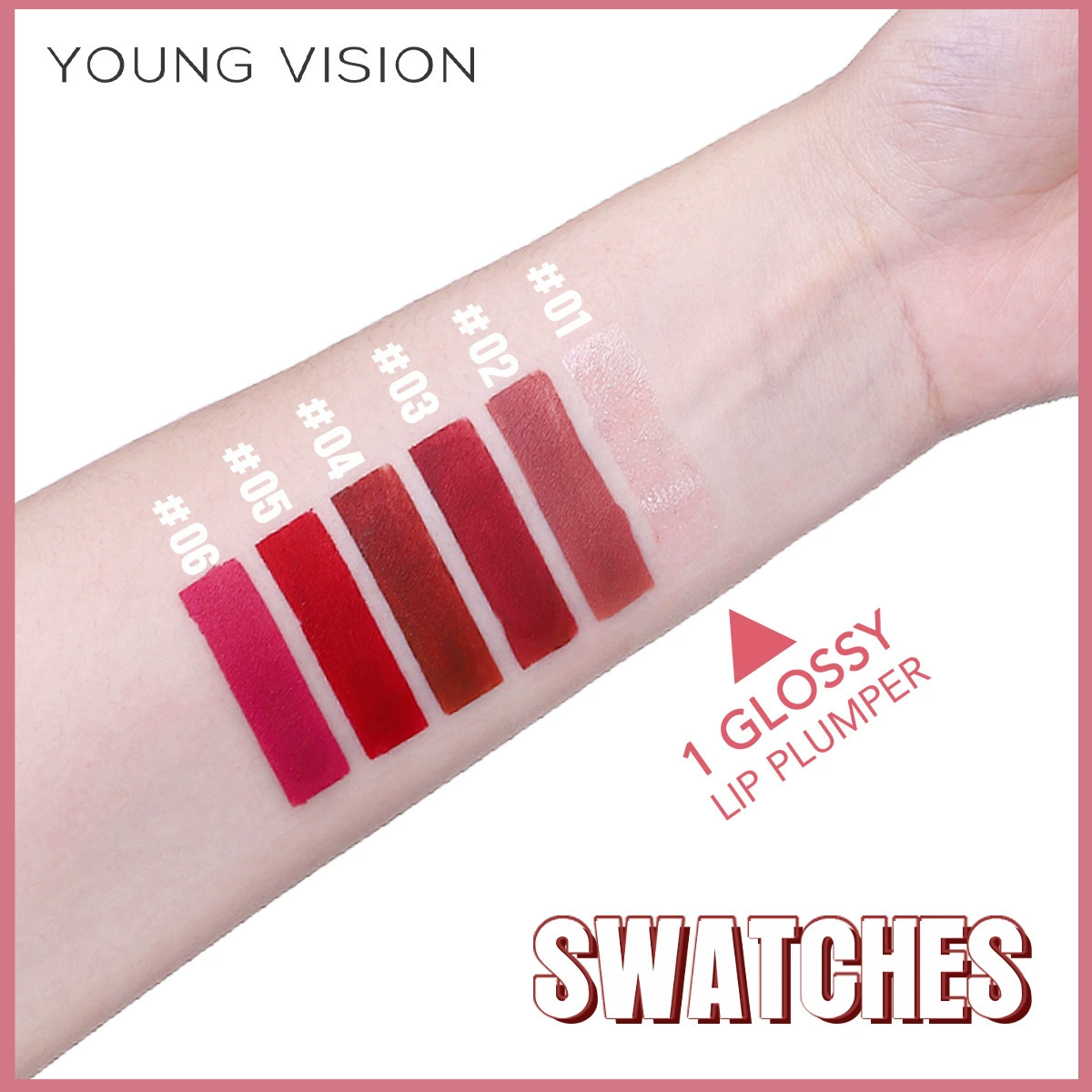 Lip gloss, lipstick, (Cross-border trading), translucent shading, 6 colors, plump lips effect, wholesale