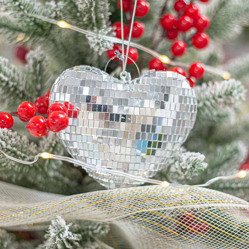 Yazi espejo a medida adornos reflectantes amor caramelo fiesta diseño de boda discoteca plata parche bola de vidrio