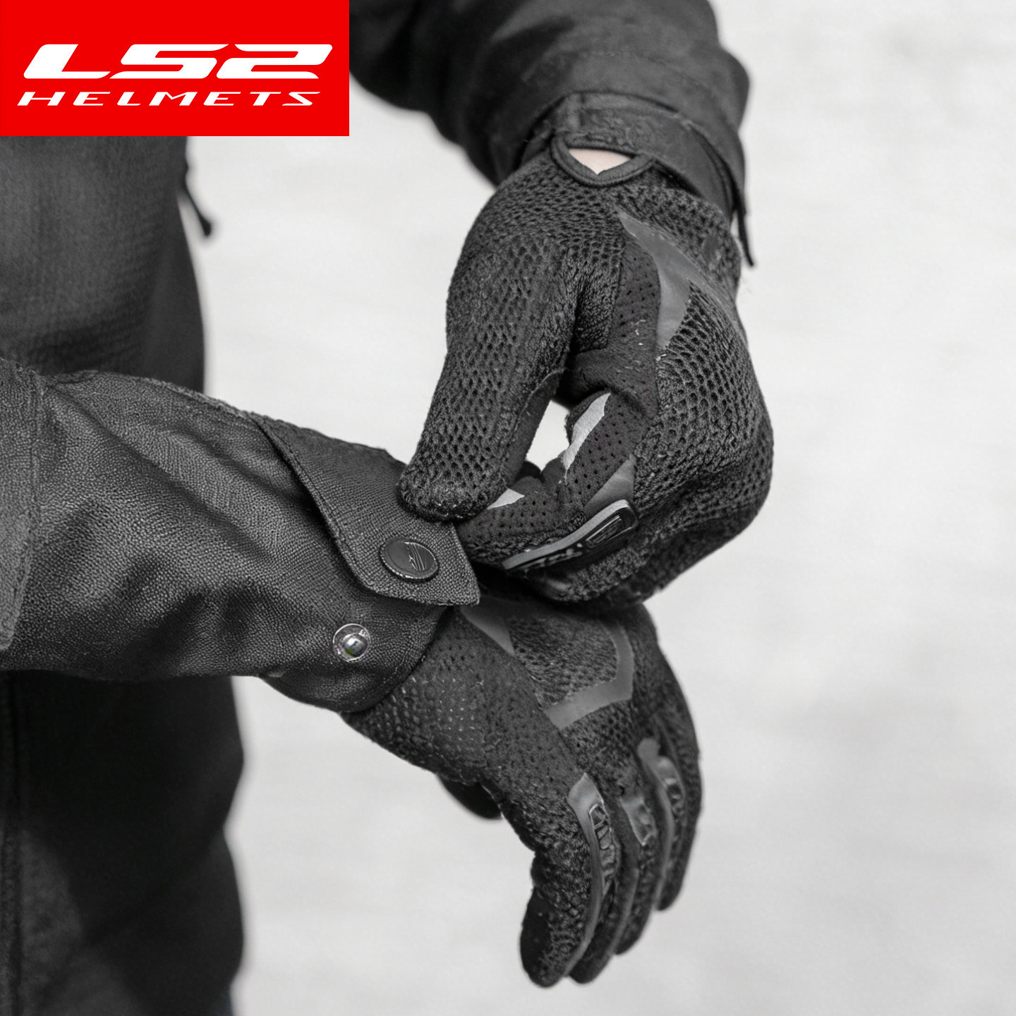 Ls2 Summer Motorcycle Riding Gloves for Men and Women, Mesh Breathable, Anti-Fall, Wear-Resistant, Touch Screen, Four-Season Mg037