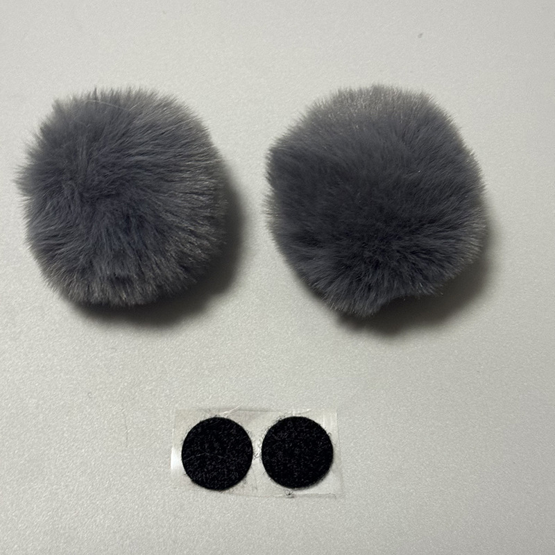 Auto Parts and Accessories | Universal Helmet Decoration Cute - round-bear-1-pair-gray
