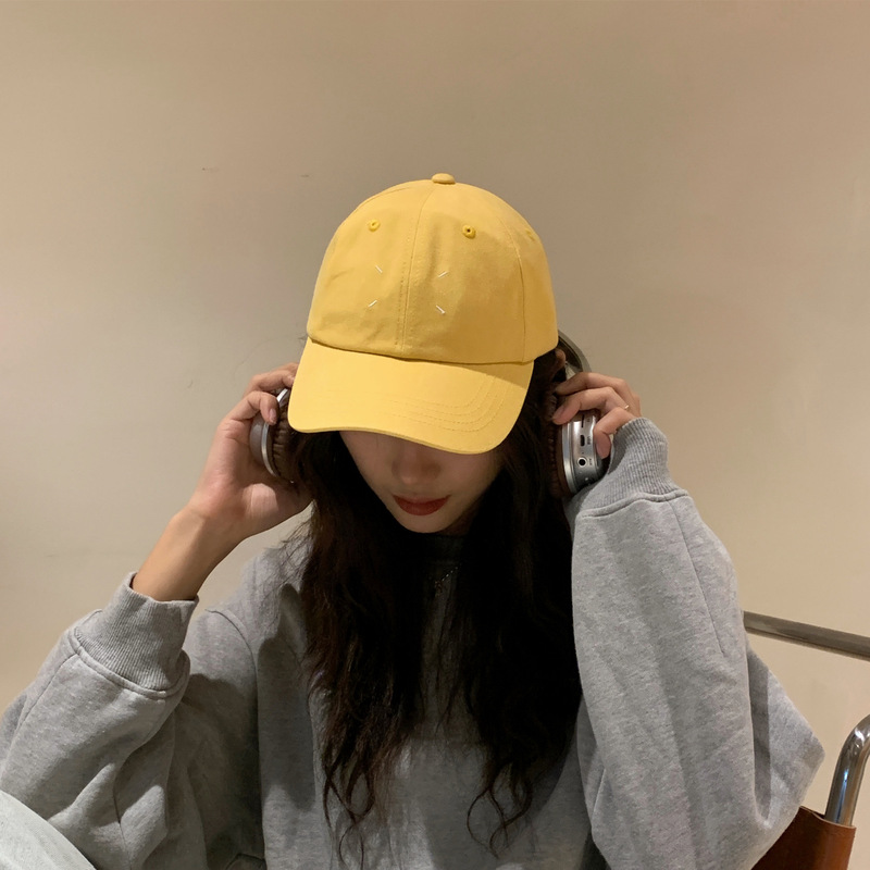 Korean-style All-match Trendy Brand Niche Designer's High-quality Sanding Cotton Cap Women's Face Small Baseball Cap for Men and Women
