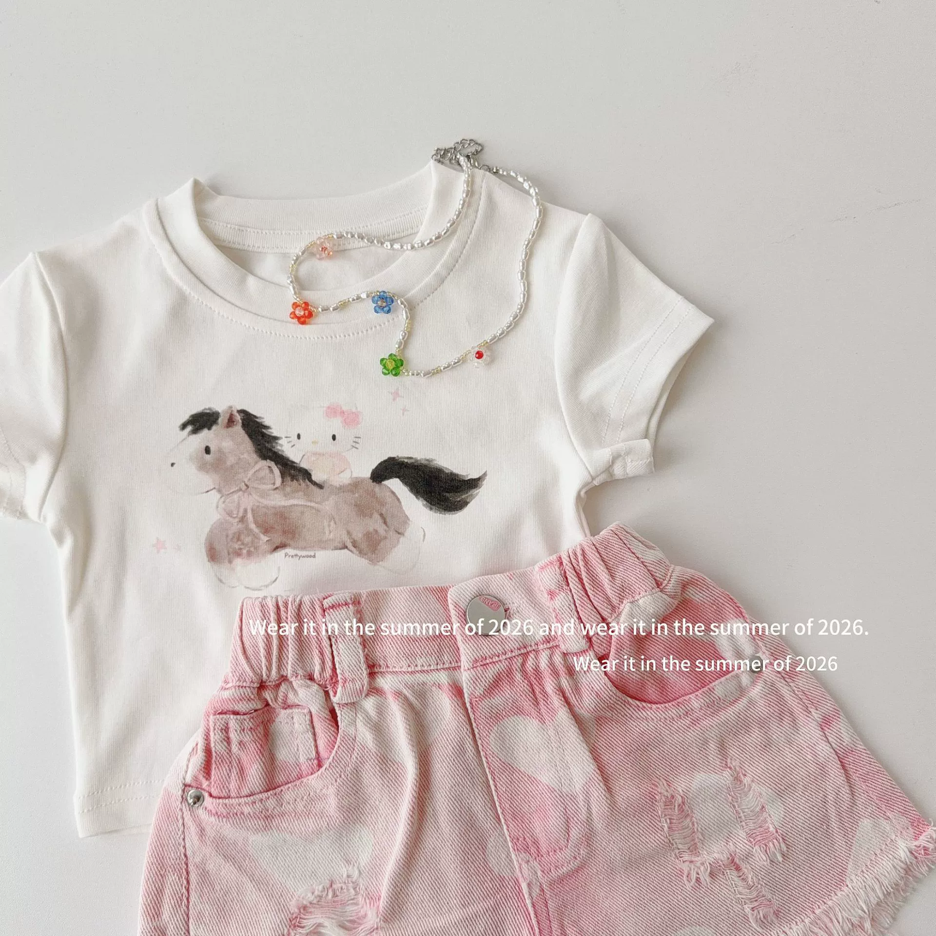 Летняя мультяшная футболка с коротким рукавом в корейском стиле oversize