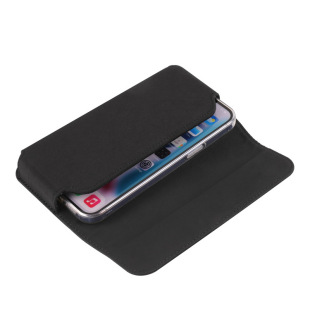 Nylon cloth mobile phone bag belt waist hanging bag buckle waist men and the elderly work trendy horizontal single layer magnetic magnet cover