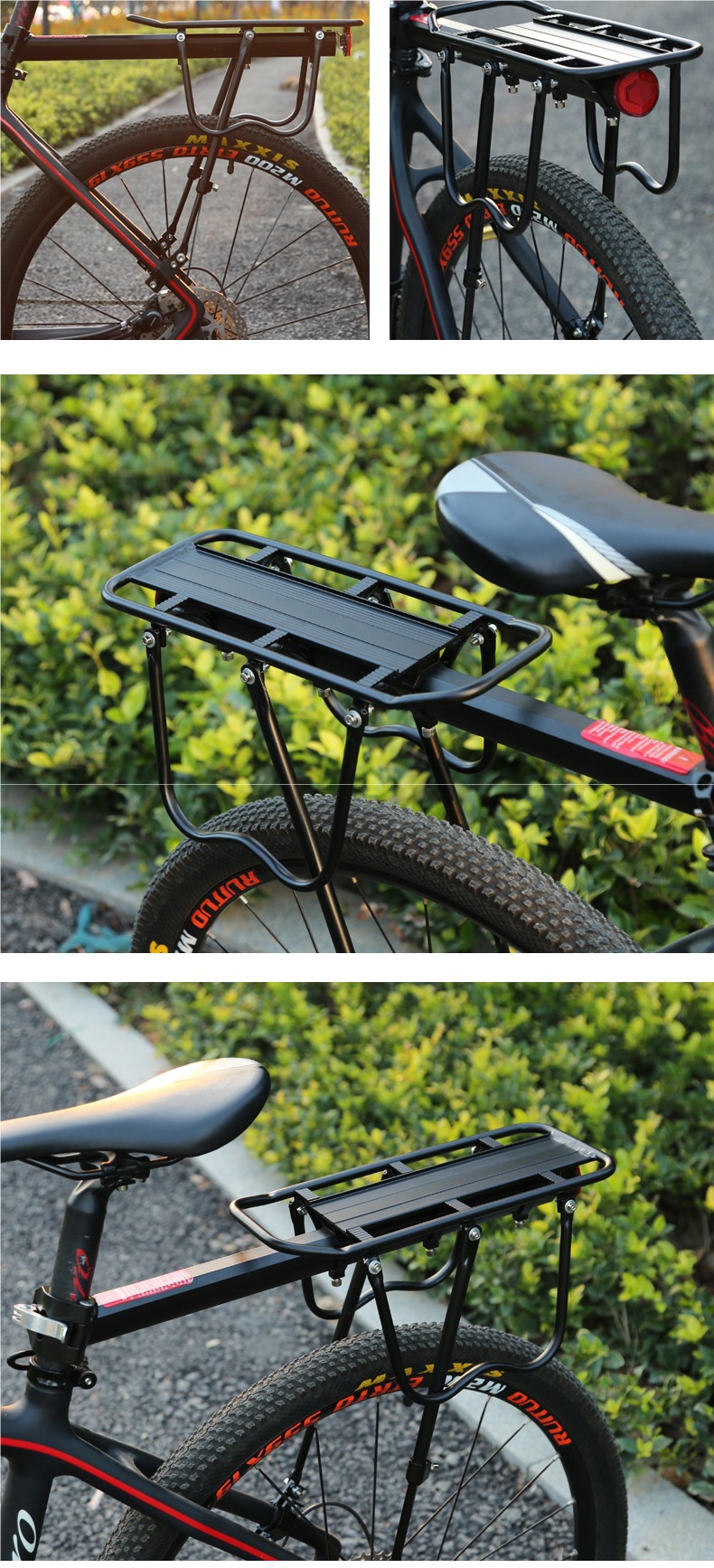 Quick-Release Bicycle Rear Rack, Mountain Bike Rear Seat Rack, Tail Rack, Basket, Can Carry People, Luggage Rack, Bicycle Equipment