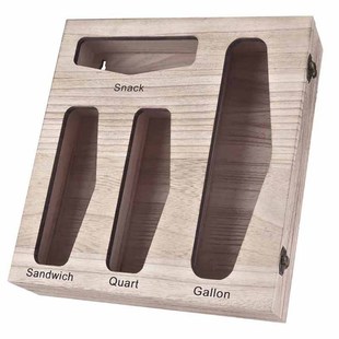 Solid Wood Cling Film Compartment Storage Box Kitchen Drawer Sundries Food Bag Garbage Bag