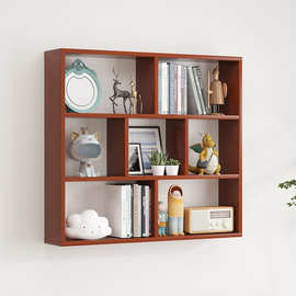 新品实木墙上置物架壁挂式书架墙面创意隔板储物柜卧室吊柜墙壁收