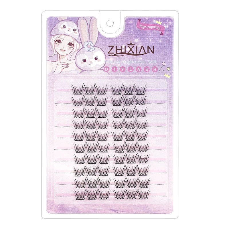 Dense False Eyelashes for Extension, Multi-Style Individual Cluster Flare Kit, Reusable