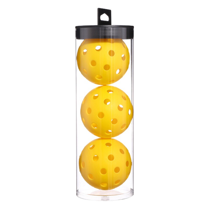 Factory Direct Sales In-Stock 40-Hole Pickleball High-Elasticity Durable Training Ball 74mm Injection-Molded Pickleball