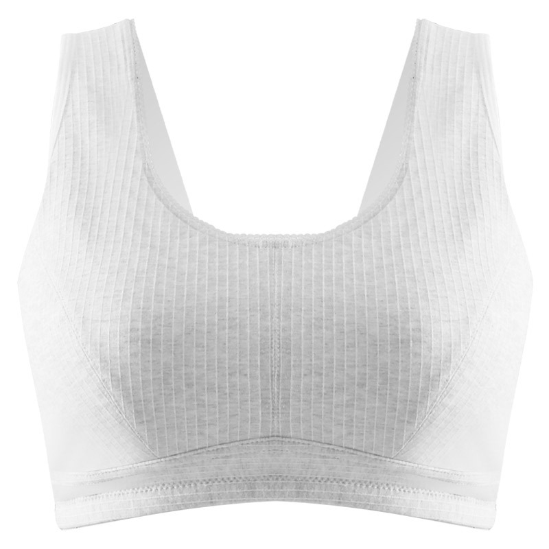 Nueva mamá ropa interior de las mujeres chaleco Sujetador de algodón puro transpirable inalámbrico sin costuras sujetador ropa interior de mediana edad y ancianos de las mujeres