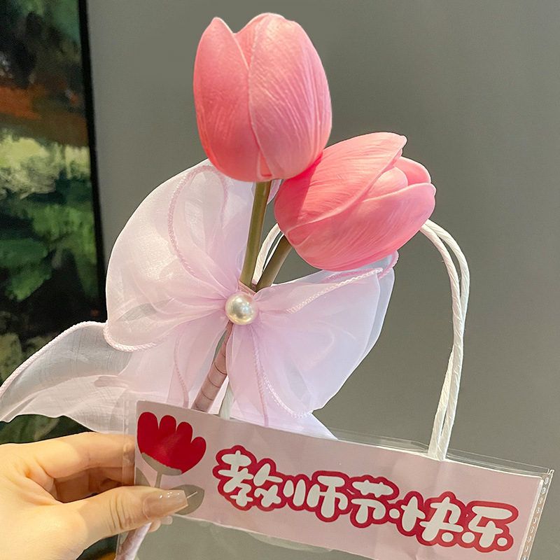 原创新款实用礼物花束金香花笔幼儿园郁开学教师节永生花笔签字笔|undefined