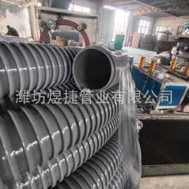 耐酸碱灰色PVC塑筋加强吸排管工业通风吸尘管PD塑筋骨 方筋灰骨管