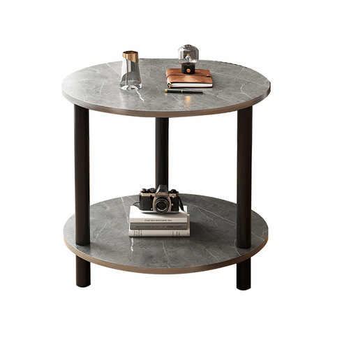 Side table double-layer sofa simple small apartment simple square table bedroom coffee table small table living room mini storage rack