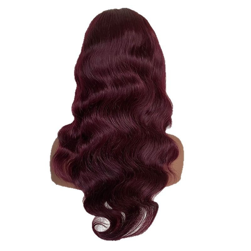 13x4 Lace Front Body Wave Wig Tapa delantera de encaje rojo oscuro oscuro Burgundy
