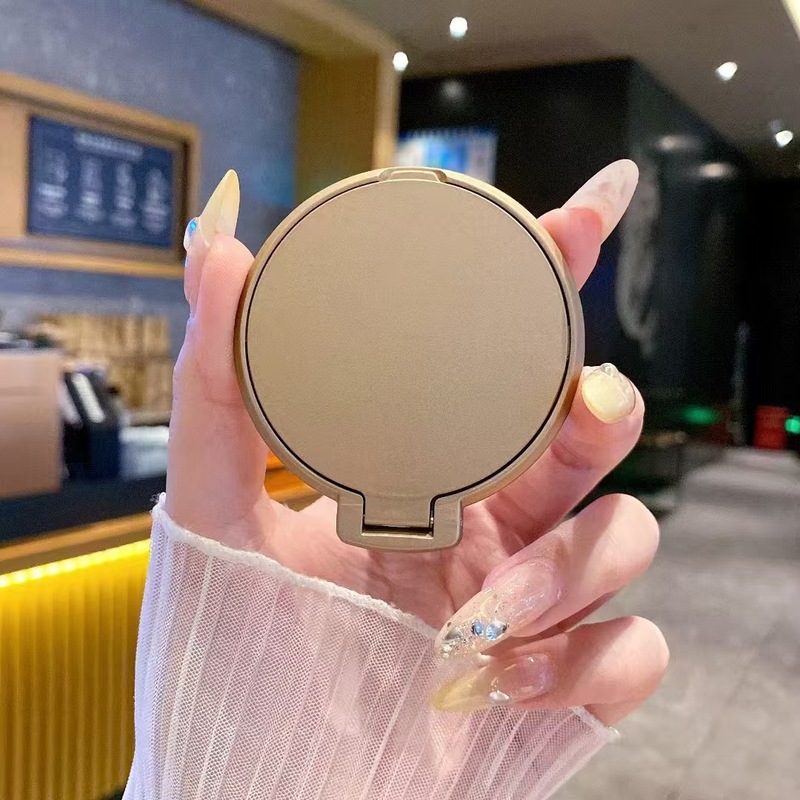 アップル16化粧鏡携帯電話スタンド華為粟15純色アニメ怠け者携帯ケースバックスタンドを適用する|undefined
