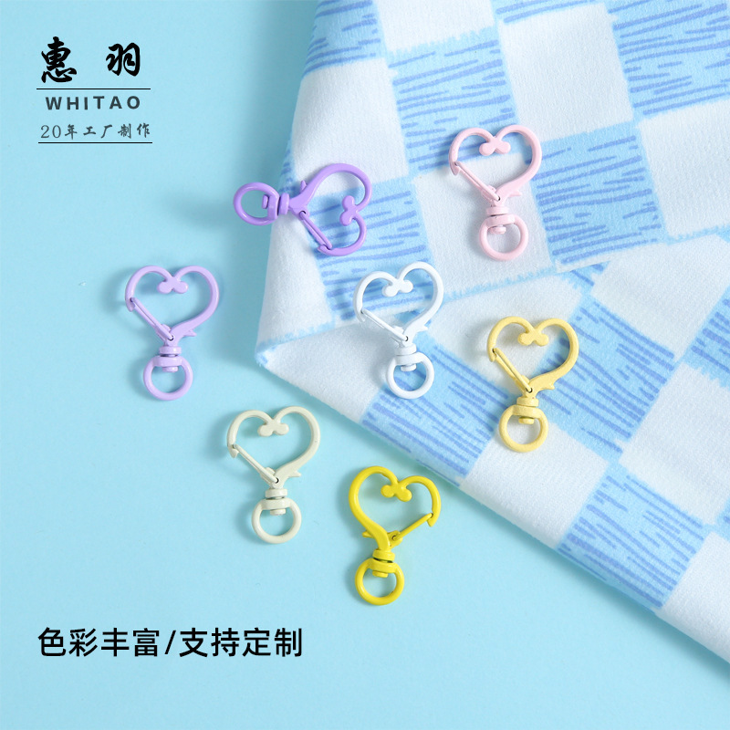 New color paint love lobster clasp handmade key chain diy material jewelry homemade accessories creative buckle New color paint love lobster clasp handmade key chain diy material jewelry homemade accessories creative buckle