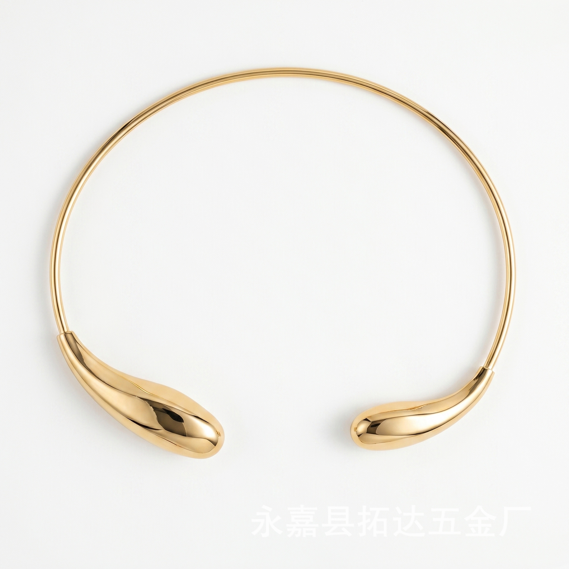 Fábrica directa transfronteriza Europa y América de moda tamaño de collar de gota de agua exagerado personalidad arco collar collar de cobre