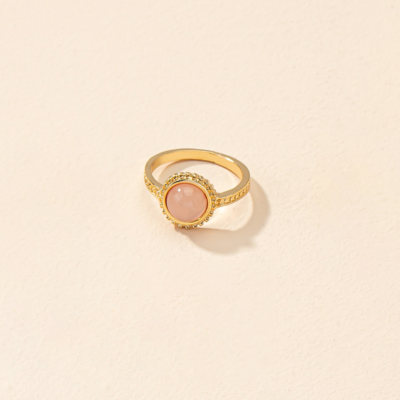 Palace style retro gemstone ring female European and American style ring set