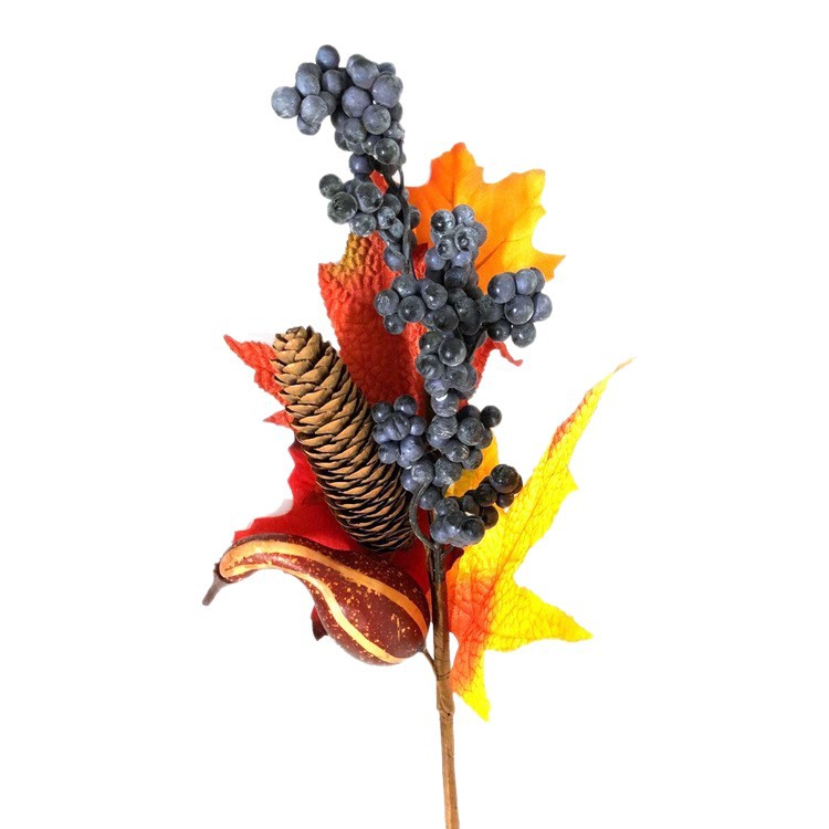 Nueva personalización de la rama de otoño festival de cosecha simulación de rama de hoja de arce simulación de calabaza de hoja de arce Comercio exterior Exportación