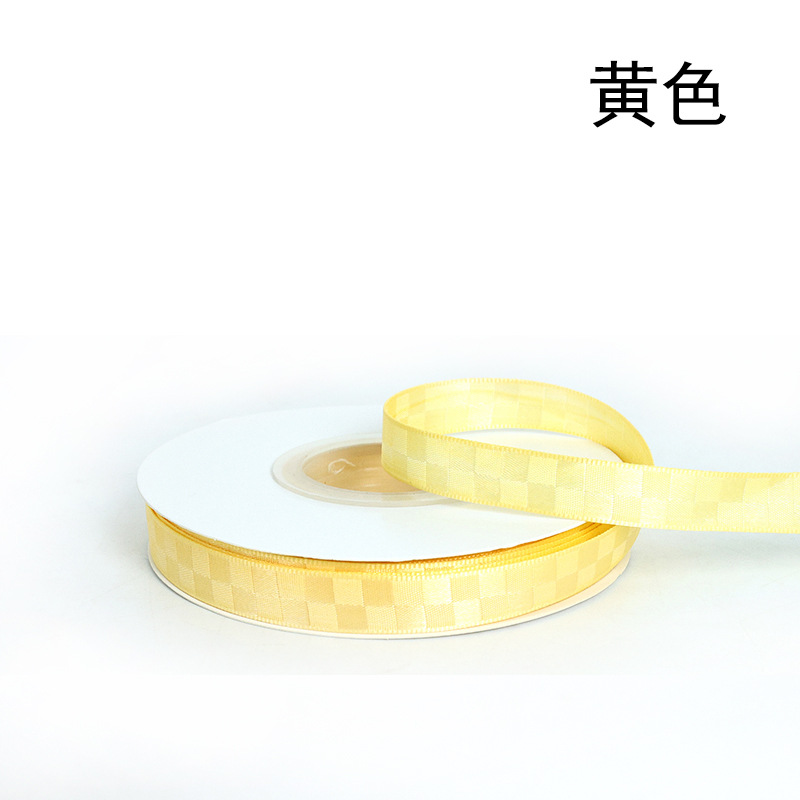 Cinta a cuadros con cinta a cuadros, caja de regalo de flores, embalaje, cinta de tela, lazo, cinta de bricolaje hecha a mano, personalización transfronteriza