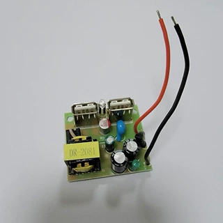 双usb排插内置电源充电板开关电源裸板工厂定制5v2.4a