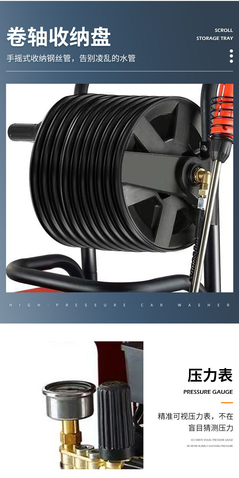 New Model Commercial 220V High-Pressure Car Wash Machine for Car Wash Shops, Farms, and Cleaning Tasks, High-Power Industrial-Grade Cleaning Machine