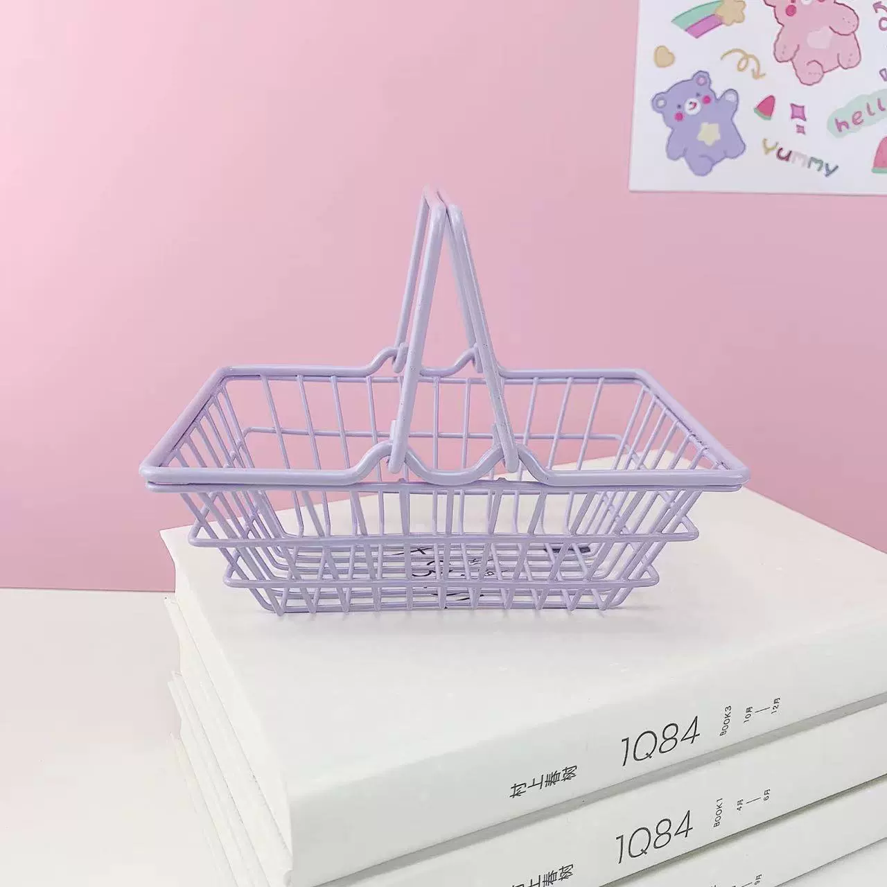 Small Metal Wire Storage Basket, Multi-Size Table Organizer for Coffee Capsules, Kids