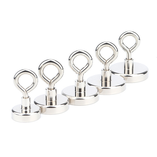 NdFeB powerful sheep eye hook Metal round closed magnetic hook Strong magnetic sheep eye ring suction cup magnet hook