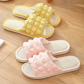 家居棉鞋;亚麻拖鞋;布艺拖鞋