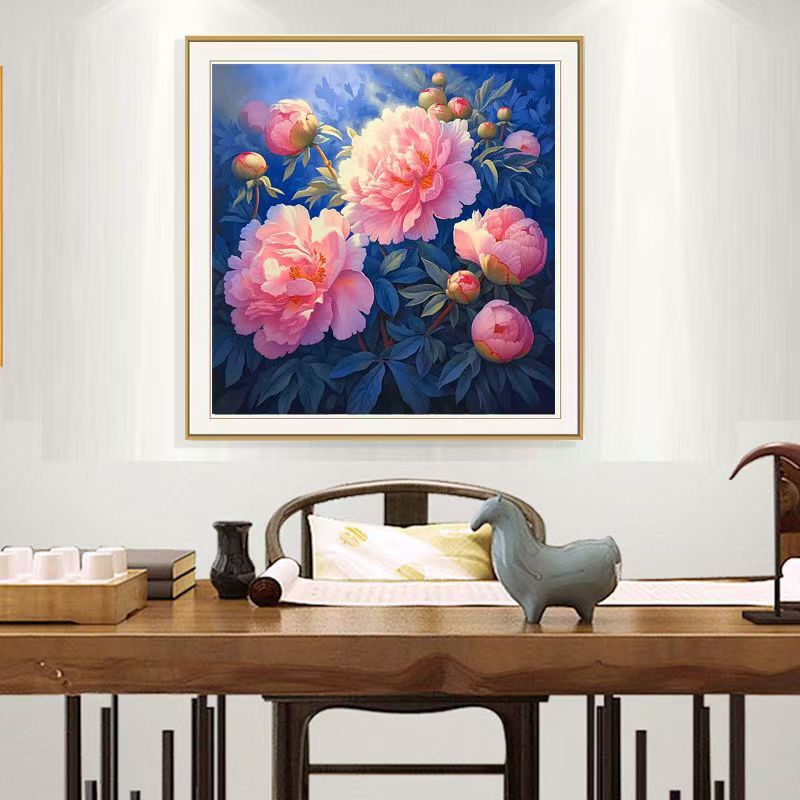 Mona Lisa real bordado cruzado peonía rosa nueva flor hermosa bordado a mano 15 bordados de color sin gancho image 2