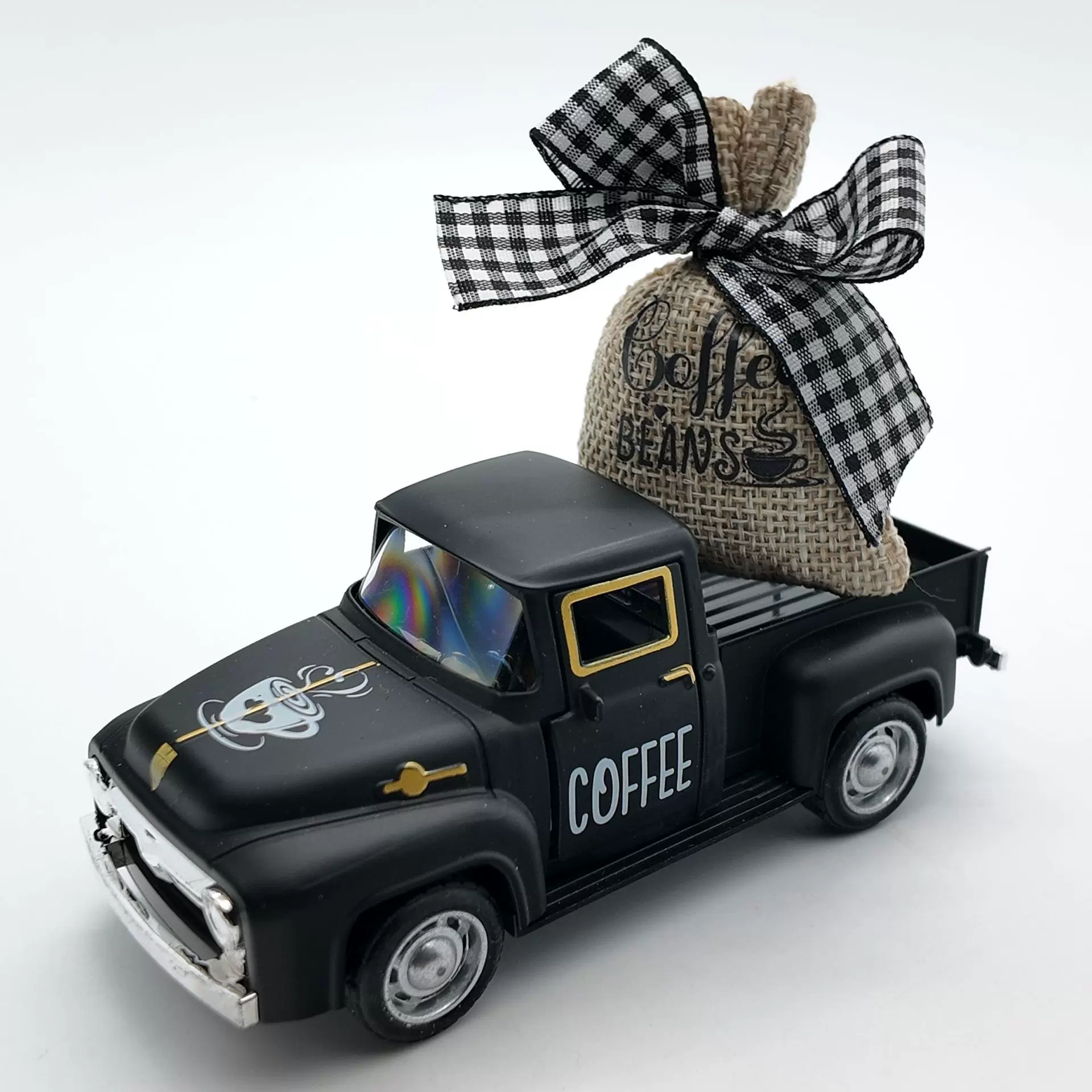 跨境12.5厘米复古皮卡合金车 COFFEE工艺品摆件礼物仿真合金车