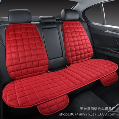Seat cushion, seat cover — Universal Seat Cushion Winter Plush - red-rear-seat-cushion-backrest
