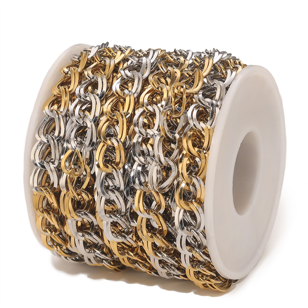 Chain Jewelry Making Type 1m 304 Stainless Steel 18K Gold Plated Chain Hip-Hop Geometric