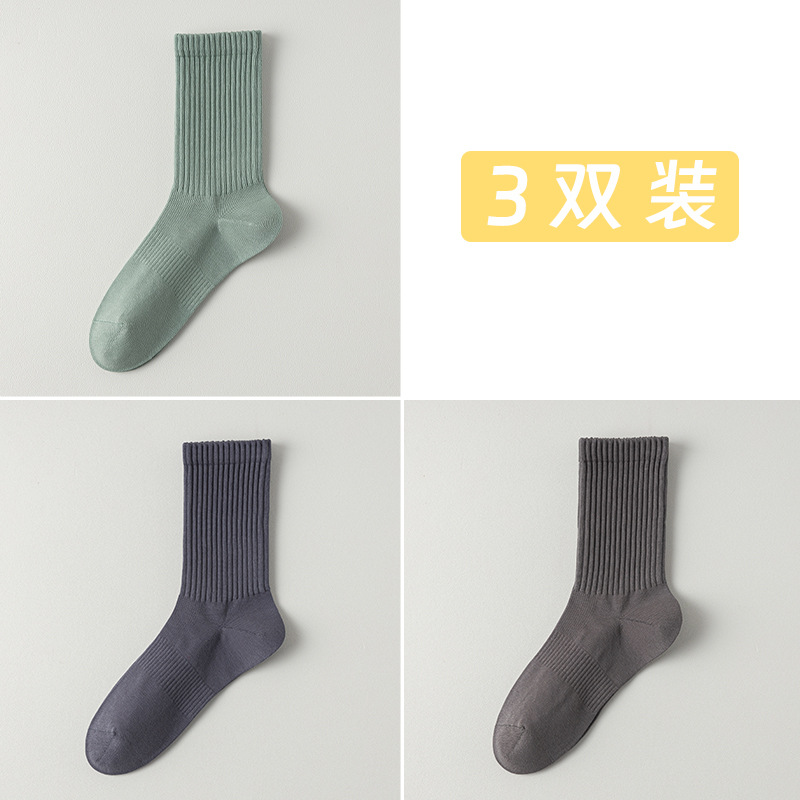 Calcetines de algodón de color sólido para hombres, 100 calcetines de algodón anti-balling, embalaje independiente sin costuras de hueso, calcetines de algodón para hombres al por mayor