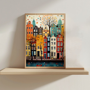 Temu New Canal Town Diamond Painting DIY Custom Wholesale