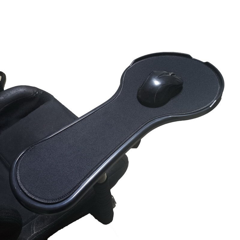 Extra large computer arm bracket hand tray with mouse fence Mouse wrist pad suitable for most chair armrest