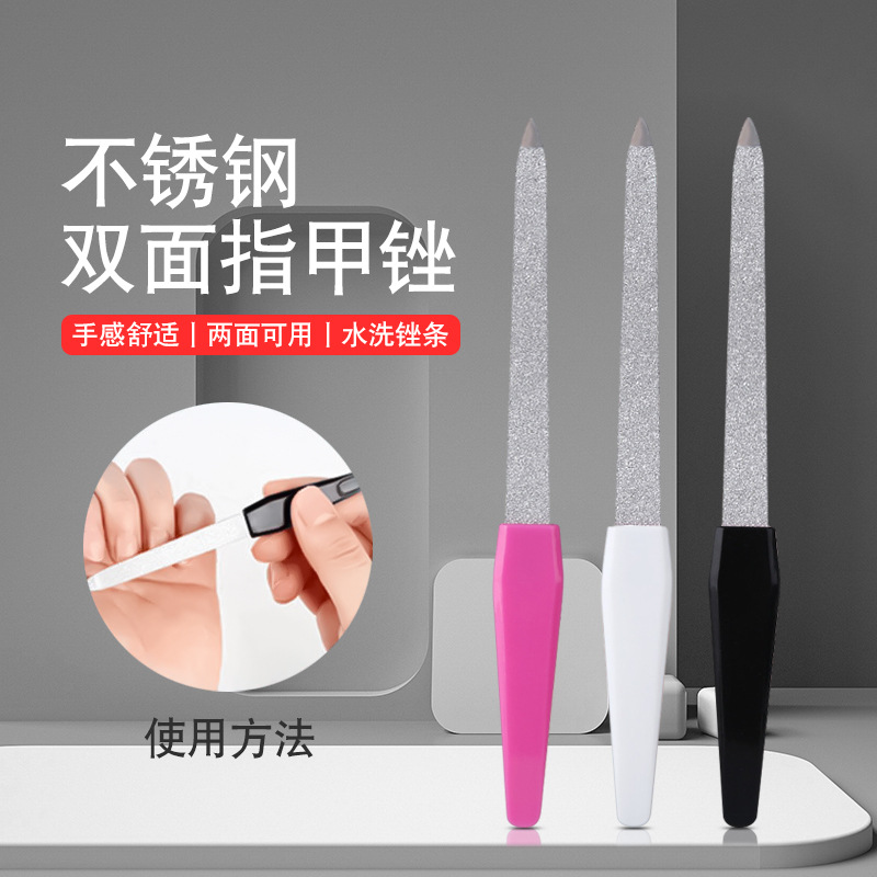 handheld exfoliating polishing cloth stainless steel for nails…