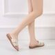 Cross-border Mom Flat Sandals and Slippers Women's 2025 Summer Wear Genuine Leather Beef Sole Non-slip Middle-aged Comfortable Sandals