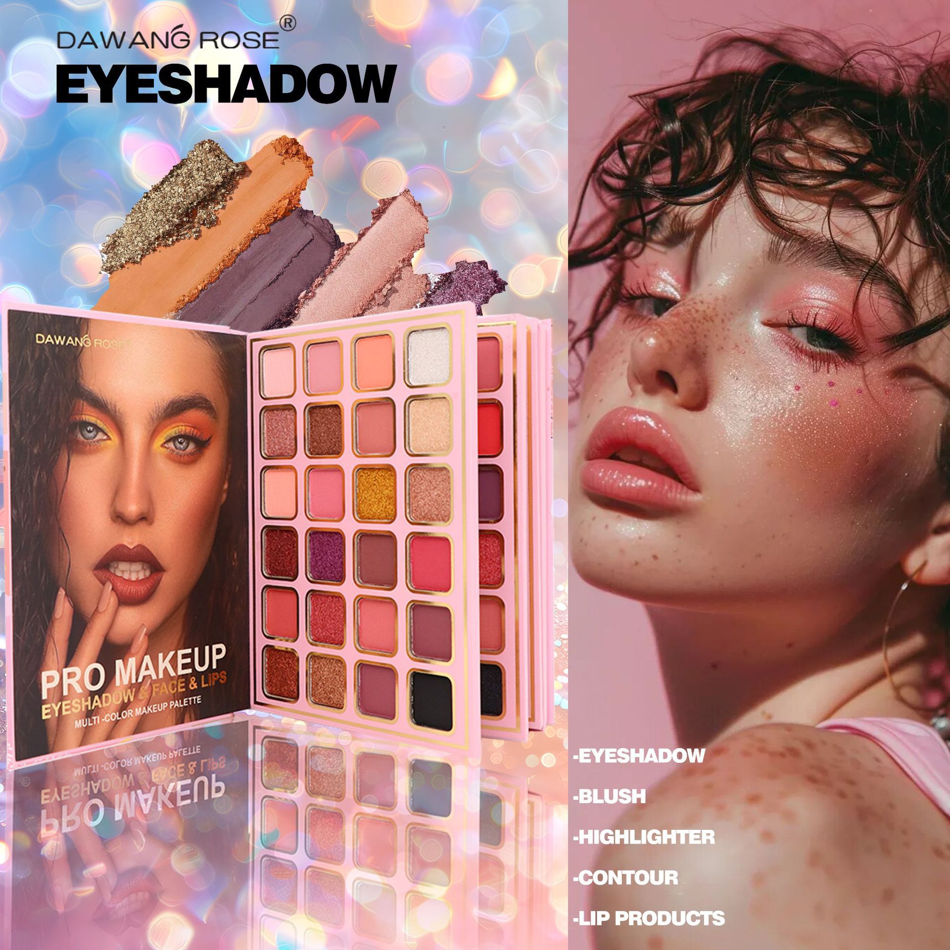 5 Layer Eyeshadow Palette Hgh Gloss Blush Concealer Universal Integrated Pearlescent Brightening Makeup_voghion.com