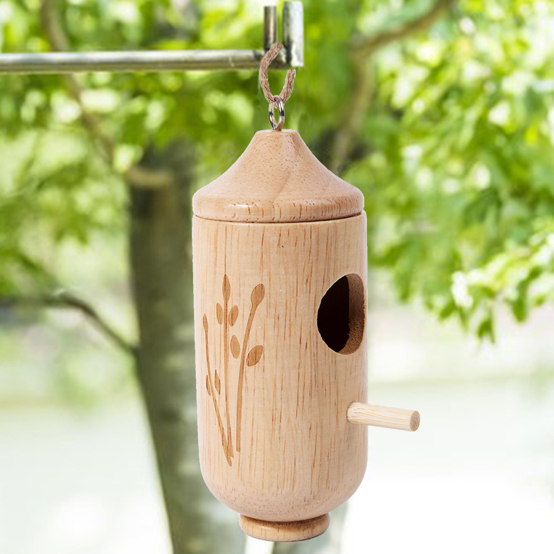 Cross-Border New Product Bird's Nest Wooden House DIY Wooden Crafts Courtyard Decoration Bird Feeder Outdoor Hanging Hummingbird House Cross-Border New Product Bird's Nest Wooden House DIY Wooden Crafts Courtyard Decoration Bird Feeder Outdoor Hanging Hummingbird House