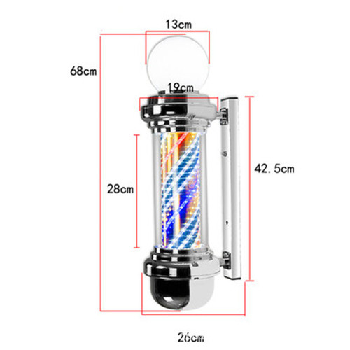 LED Color Outdoor Rotating Lights for Barber Shops, Best Selling Hair Styling Salon Decor, Various Styles and Colors