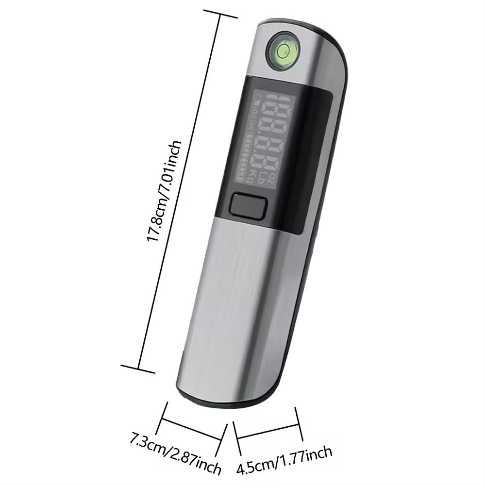 50kg Stainless Steel Portable Electronic Scale Tape Measure Handheld Household Luggage Weight Aircraft Scale Suitcase Parcel Delivery Fishing