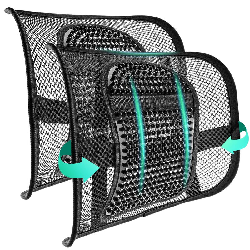 Car lumbar support with double-layer mesh back support, summer breathable mesh lumbar cushion, breathable massage backrest, waist protection cushion Car lumbar support with double-layer mesh back support, summer breathable mesh lumbar cushion, breathable massage backrest, waist protection cushion