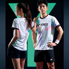 新品yyバドミントン服男性服速乾試合服ユニニ半袖子供訓練服共同購入ユニフォーム印刷